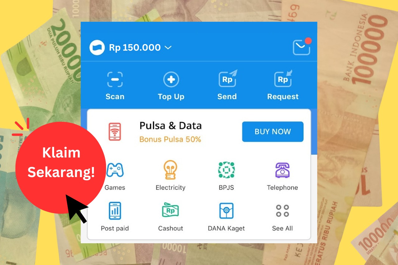 Nomor WA Kamu Dapat Saldo DANA Gratis Rp483.000 dari DANA Kaget Pagi Ini, Segera Klaim ke Dompet Digital.